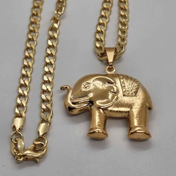 Brand New Brazilian 18k Gold Filled Elephant Necklace - Picture 2 of 4